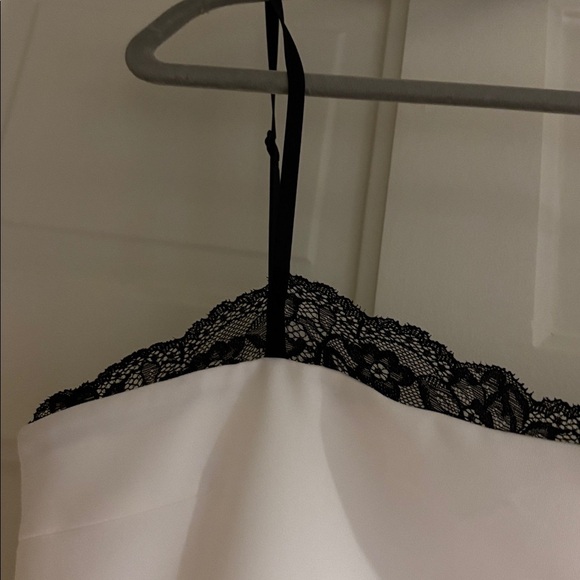 Zara white mini dress with black lace - Picture 6 of 10